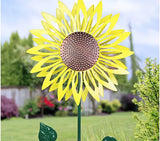 The Meridian Sunflower Kinetic Garden Stake