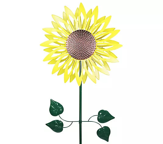 The Meridian Sunflower Kinetic Garden Stake