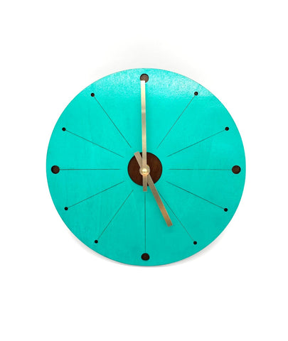 Turquoise Atomic  Clock